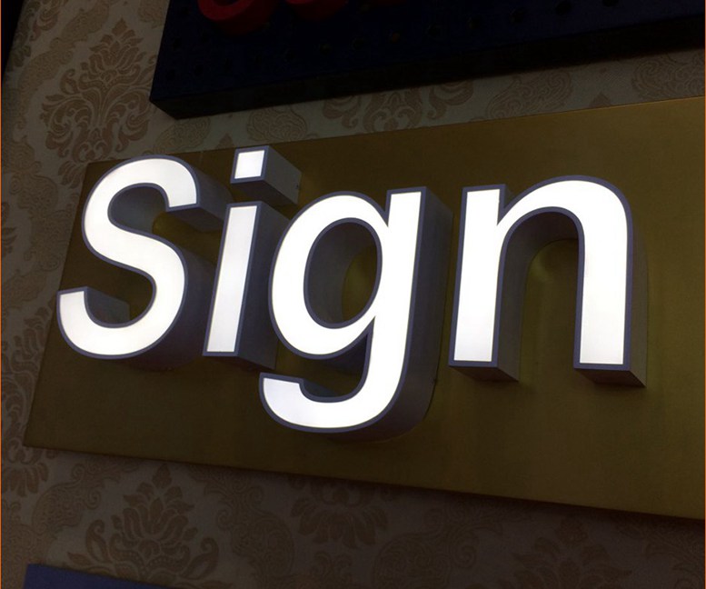 Stainless Steel Side Led Frontlit Resin Sign 240